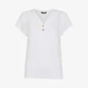 Whistles Cada Linen Cotton-blend T-shirt 2 Whistles Cada Linen Cotton-blend T-shirt -Whistles Shop R03964329 WHITE M