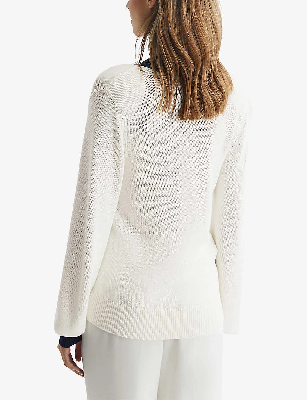 Reiss Talitha Contrast-trim Recycled-polyester Jumper 6 Reiss Talitha Contrast-trim Recycled-polyester Jumper - Image 4