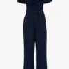 Whistles Tabi Off-shoulder Linen Jumpsuirt -Whistles Shop R03978842 NAVY M