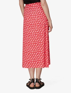 Whistles Daisy Floral-print Woven Midi Skirt -Whistles Shop R03978845 MULTICOLOURED ALT03