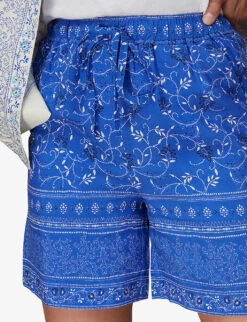 Whistles Bandana Floral-print High-rise Organic Cotton Shorts 12 Whistles Bandana Floral-print High-rise Organic Cotton Shorts -Whistles Shop R03981354 MULTICOLOURED ALT04