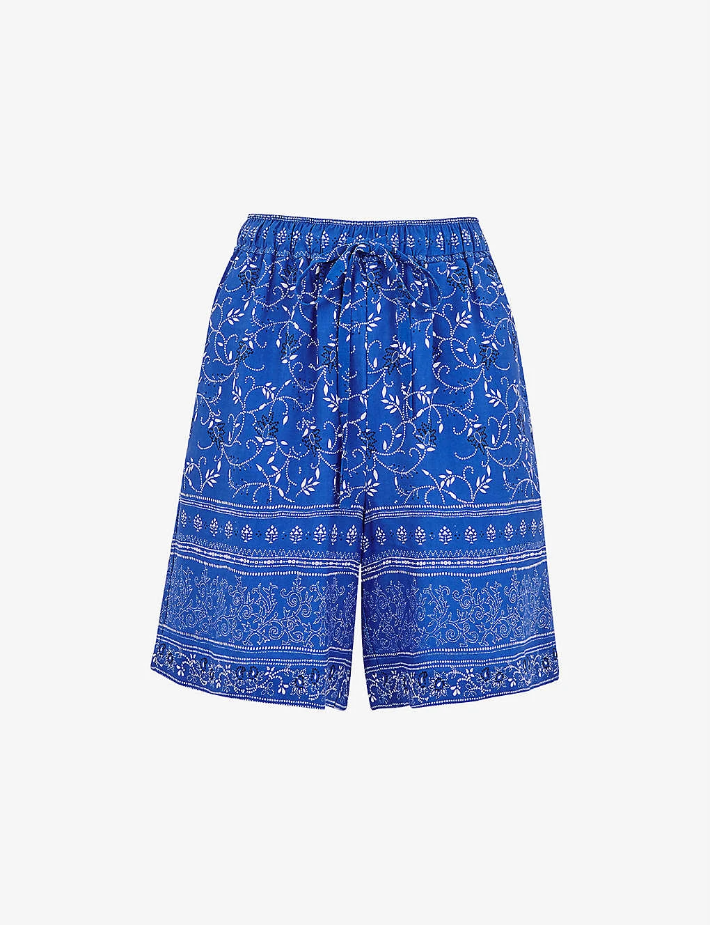 Whistles Bandana Floral-print High-rise Organic Cotton Shorts 3 Whistles Bandana Floral-print High-rise Organic Cotton Shorts