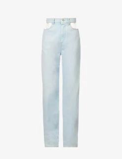 Maison Margiela Decortique Cut-out Straight-leg High-rise Jeans