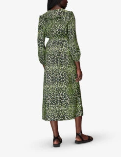 Whistles Fluro Animal Ruched Midi Skirt -Whistles Shop R03991791 MULTICOLOURED ALT03