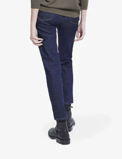 THE KOOPLES Slim-fit High-rise Stretch-cotton Jeans -Whistles Shop R03993435 BLU05 ALT03