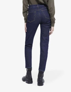THE KOOPLES Slim-fit High-rise Stretch-cotton Jeans -Whistles Shop R03993435 BLU05 ALT04