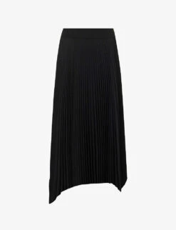 Joseph Ade Pleated Crepe Midi Skirt