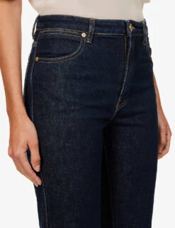 Joseph Duke Flared Cropped Stretch-cotton Jeans -Whistles Shop R03996180 INDIGO ALT04
