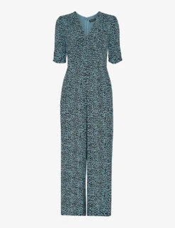 Whistles Leopard-print Woven Jumpsuit
