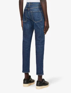 AGOLDE Riley Cropped Straight-leg High-rise Stretch Cotton-blend Jeans -Whistles Shop R04058553 DIVIDED ALT03