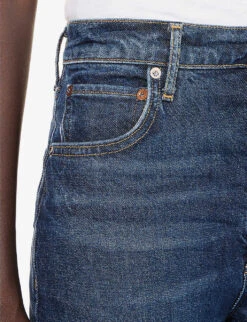 AGOLDE Riley Cropped Straight-leg High-rise Stretch Cotton-blend Jeans -Whistles Shop R04058553 DIVIDED ALT04