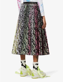 Gazania Carabiner Upcycled-polyester Midi Skirt -Whistles Shop R04058965 STRIPEMULTI ALT03