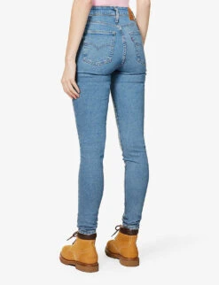 Levis 721 Contrast-stitch Tapered High-rise Stretch-denim Jeans -Whistles Shop R04062388 BLUEWAVELIGHT ALT03