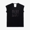 Ikks Graphic-print Knitted T-shirt -Whistles Shop R04063151 BLACK M