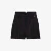 Ikks Belted High-waisted Stretch-woven Shorts -Whistles Shop R04063189 BLACK M