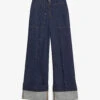 Ted Baker Pattei Contrast-stitching Wide-leg High-rise Stretch-organic-cotton Jeans 1 Ted Baker Pattei Contrast-stitching Wide-leg High-rise Stretch-organic-cotton Jeans -Whistles Shop R04065918 NAVY M