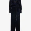 Whistles Puff-sleeve Woven Jumpsuit -Whistles Shop R04068735 NAVY M