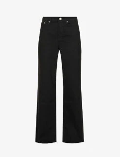 Rag & Bone Logan Wide-leg High-rise Cotton-blend Jeans