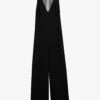 Ted Baker Janvier Crystal-embellished V-neck Woven Jumpsuit -Whistles Shop R04070400 BLACK M