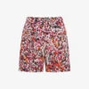 Reiss Lara Floral-print Mid-rise Woven Shorts -Whistles Shop R04070712 PINK M