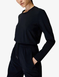 Sweaty Betty Explorer Tapered-leg Stretch-woven Jumpsuit -Whistles Shop R04074783 BLACK ALT04