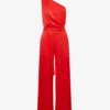 Reiss Eliza One-shoulder Woven Jumpsuit -Whistles Shop R04075259 RED M