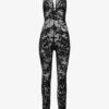 ALAIA Sweetheart-neck Semi-sheer Knitted Jumpsuit