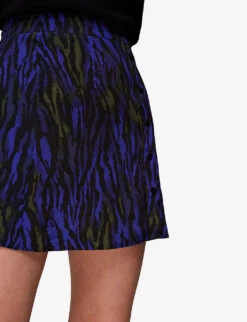 Whistles Tiger-print Woven Mini Skirt -Whistles Shop R04082109 MULTICOLOURED ALT04
