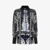 Reiss Rose Abstract-print Woven Shirt -Whistles Shop R04082354 NAVYWHITE M