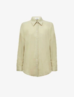 Reiss Ellis Long-sleeved Oversized Linen-blend Shirt