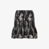 AllSaints Riah Floral-print Linen Mini Skirt -Whistles Shop R04082732 BLACK M