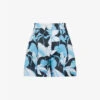 Reiss Sky Floral-print Mid-rise Linen Shorts -Whistles Shop R04086964 BLUEPRINT M
