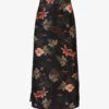AllSaints Asta Floral-print Linen-blend Maxi Skirt -Whistles Shop R04087340 BLACK M