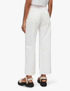 AllSaints Hailey Destroy High-rise Tapered-leg Organic-cotton Jeans 10 AllSaints Hailey Destroy High-rise Tapered-leg Organic-cotton Jeans -Whistles Shop R04087409 WHITE ALT03