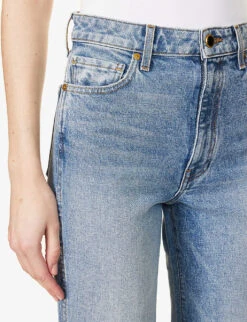 Danielle Straight-leg High-rise Stretch-denim Jeans -Whistles Shop R04089908 BRYCESTRETCH ALT04