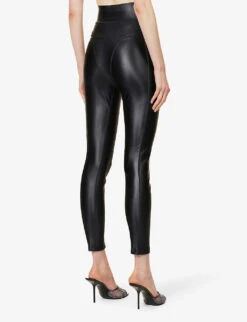 ALEXANDER WANG Panelled Slim-fit Stretch-woven Leggings -Whistles Shop R04090356 BLACK ALT03