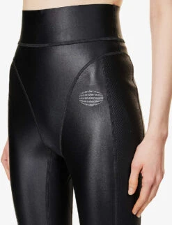 ALEXANDER WANG Panelled Slim-fit Stretch-woven Leggings -Whistles Shop R04090356 BLACK ALT04