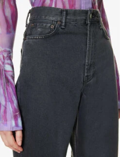 Acne Studios 1993 Faded-wash Straight Mid-rise Jeans -Whistles Shop R04090400 DARKGREY ALT04