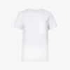 Max Mara Valido Logo-embroidered Cotton-jersey T-shirt -Whistles Shop R04091095 OPTICALWHITE M