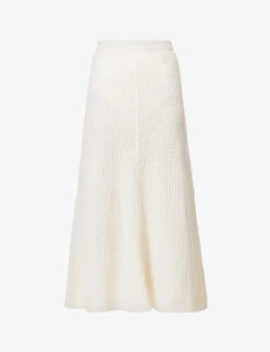 Joseph Egyptian Ribbed-cotton Midi Skirt