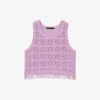 Maje Madagascar Crochet Fringe-trimmed Cotton Top -Whistles Shop R04101539 VIOLETS M