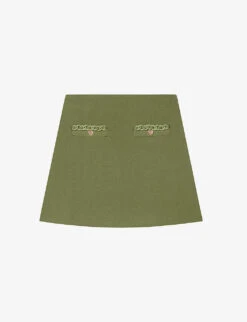 Maje Chain-trim Stretch-woven Mini Skirt