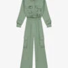 Maje Paicy Floral-print Balloon-sleeved Cotton Jumpsuit -Whistles Shop R04101862 VERTS M