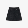 Sandro Sequin-embellished High-waist Tweed-knit Mini Skirt -Whistles Shop R04102319 NOIRGRIS M