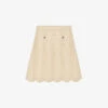 Sandro Amba Scalloped-hem Stretch-knit Mini Skirt -Whistles Shop R04102419 NATURELS M