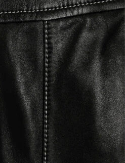 CLAUDIE PIERLOT Contrast-stitched Leather Overalls -Whistles Shop R04103267 NOIRGRIS ALT04