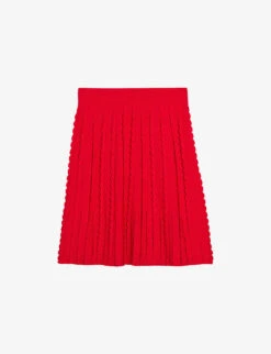CLAUDIE PIERLOT Merina Scalloped-edge High-waisted Knitted Mini Skirt