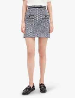 CLAUDIE PIERLOT Macbis Logo Knitted Skirt 10 CLAUDIE PIERLOT Macbis Logo Knitted Skirt -Whistles Shop R04103314 DIVERS ALT02