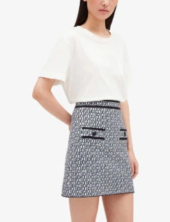 CLAUDIE PIERLOT Macbis Logo Knitted Skirt 12 CLAUDIE PIERLOT Macbis Logo Knitted Skirt -Whistles Shop R04103314 DIVERS ALT04
