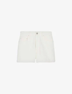 CLAUDIE PIERLOT Logo-patch Mid-rise Denim Shorts